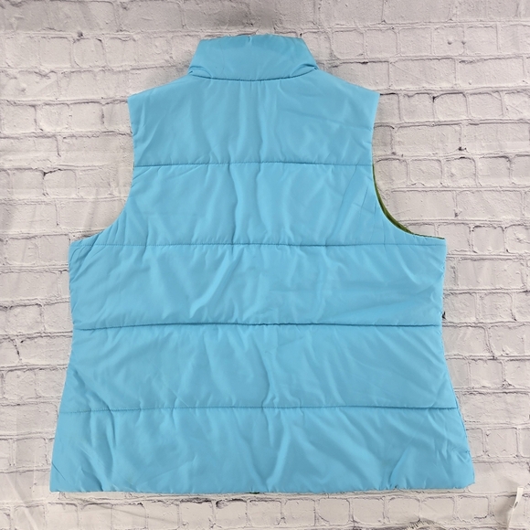 Merona Reversable Olive Green and Baby Blue Quilt Zipper Vest Size:XXL - Picture 11 of 11